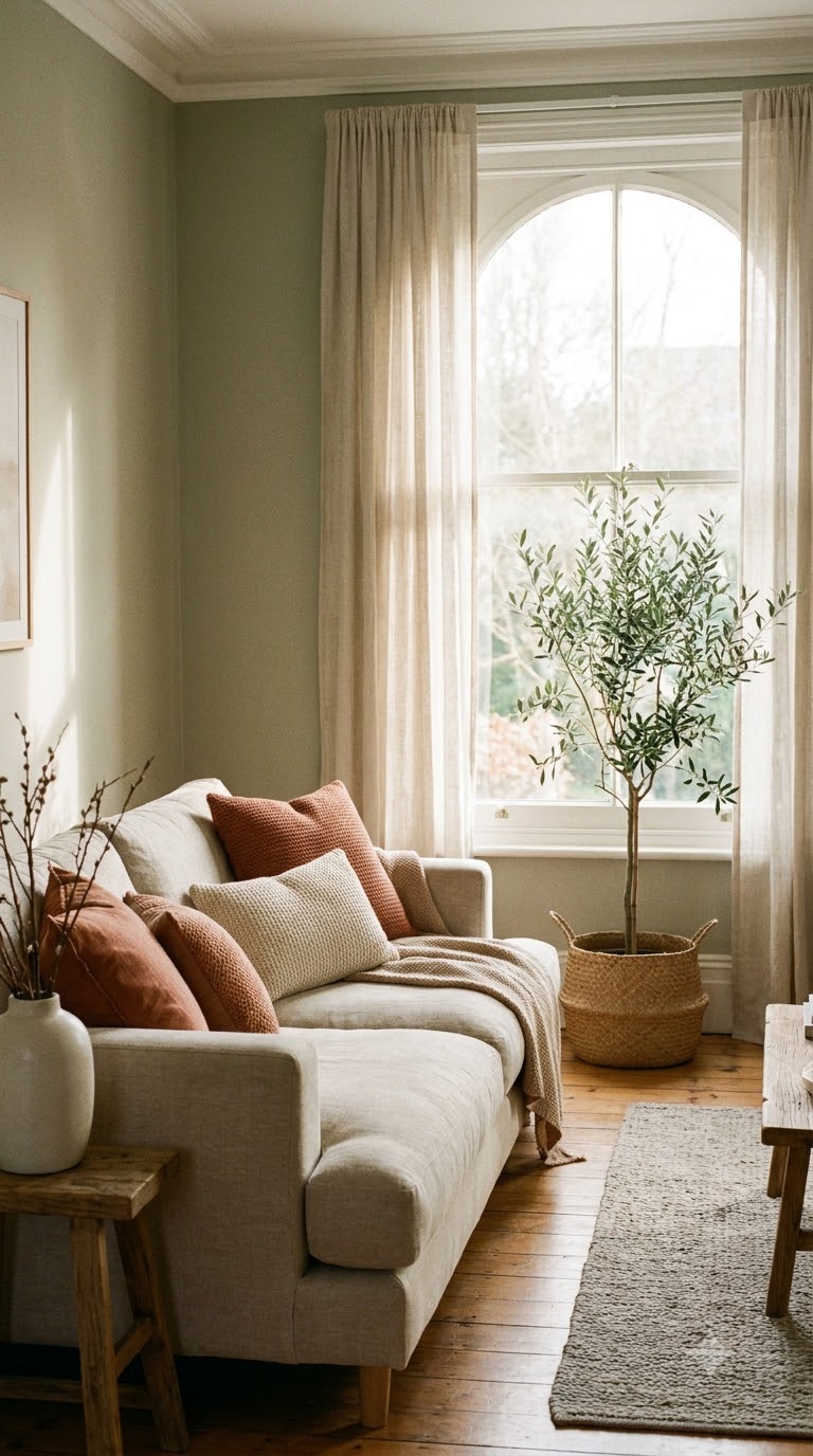 Warm styled living room